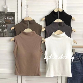Áo ba lỗ cổ cao có đệm ngực