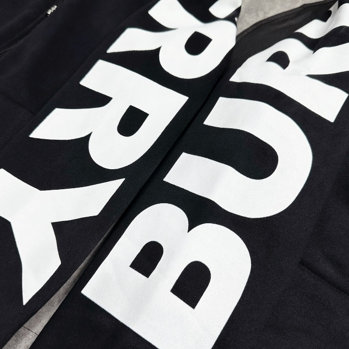 Áo Hoodie BUBERRY In Cánh Tay Màu Trắng Mũ Trùm Đầu - Áo khoác Hoodie Cao Cấp Nam Nữ Phong Cách Trẻ