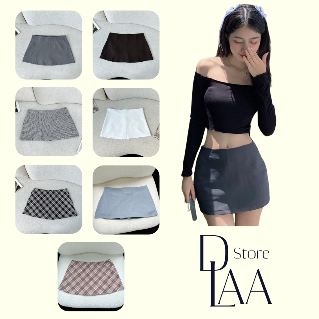 Chân váy kiểu cạp trễ DaaLaa Store dáng ôm có lót quần, phong cách Y2K cá tính C070