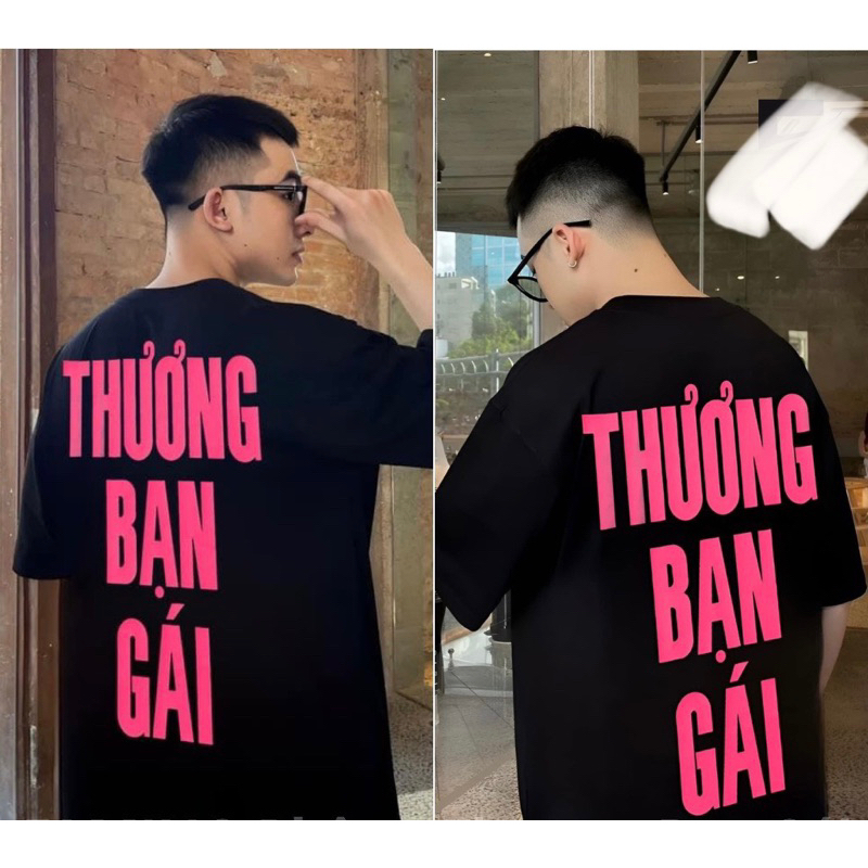 Áo Thun UNISEX 2 MẶT CHỮ HOT TREND THƯƠNG BẠN TRAI / BẠN GÁI BRAY TẤU HÀI ĐỘC LẠ
