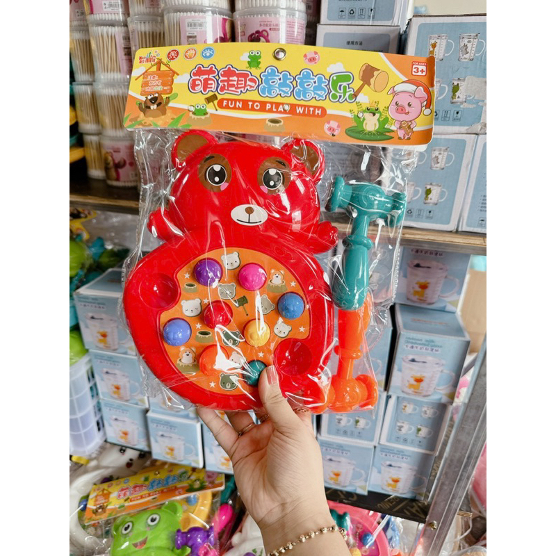 Đồ chơi đập gấu 2 búa cho bé