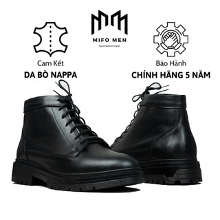 Giày da nam combat boot mf265, da bò, đế cao su, bảo hành 5 năm