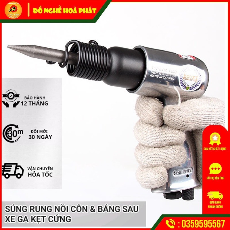 Máy Đục Rung Hơi Khí Nén khắc phục Nồi Côn & Báng Sau Xe Ga Kẹt Cứng