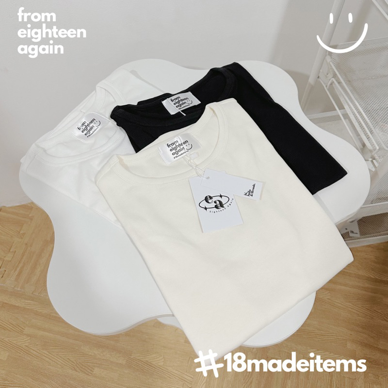 Áo thun Tròn Tròn dáng basic 18made ✿ 𝐁𝐲 𝐄𝐢𝐠𝐡𝐭𝐞𝐞𝐧 𝐀𝐠𝐚𝐢𝐧