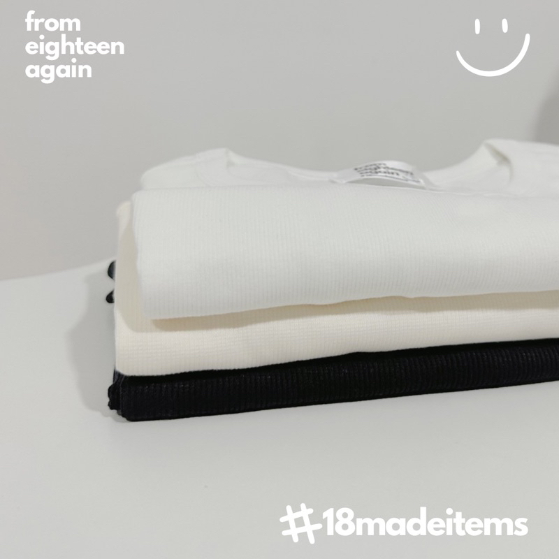 Áo thun Tròn Tròn dáng basic 18made ✿ 𝐁𝐲 𝐄𝐢𝐠𝐡𝐭𝐞𝐞𝐧 𝐀𝐠𝐚𝐢𝐧