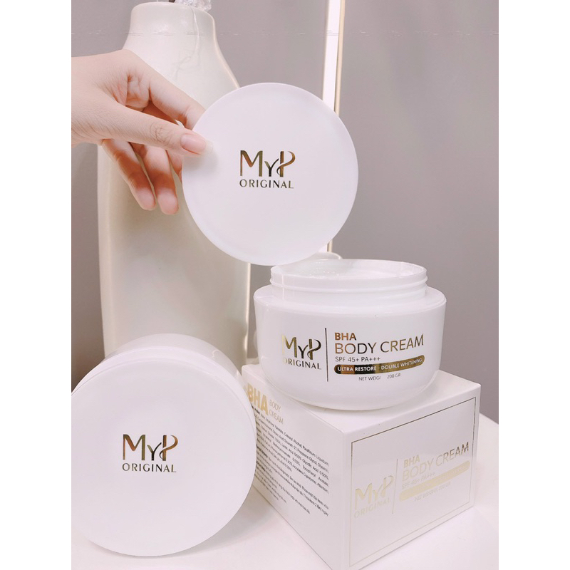 Kem body MyP dưỡng trắng BHA body không bết dính kem body Đỗ Hoài Phương TẶNG BAO TAY TTBC + Muỗng