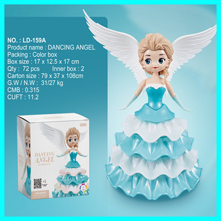 Công chúa búp bê công chúa elsa xoay 360 phát nhạc cho bé