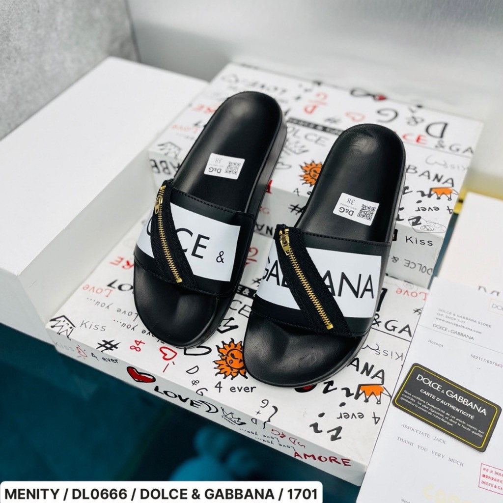 Dép lê DG Túi khóa Zip Kéo Hot  - Dép lê Doclee đính đinh dành cho nam Hot Nhất - tuandiep01.store