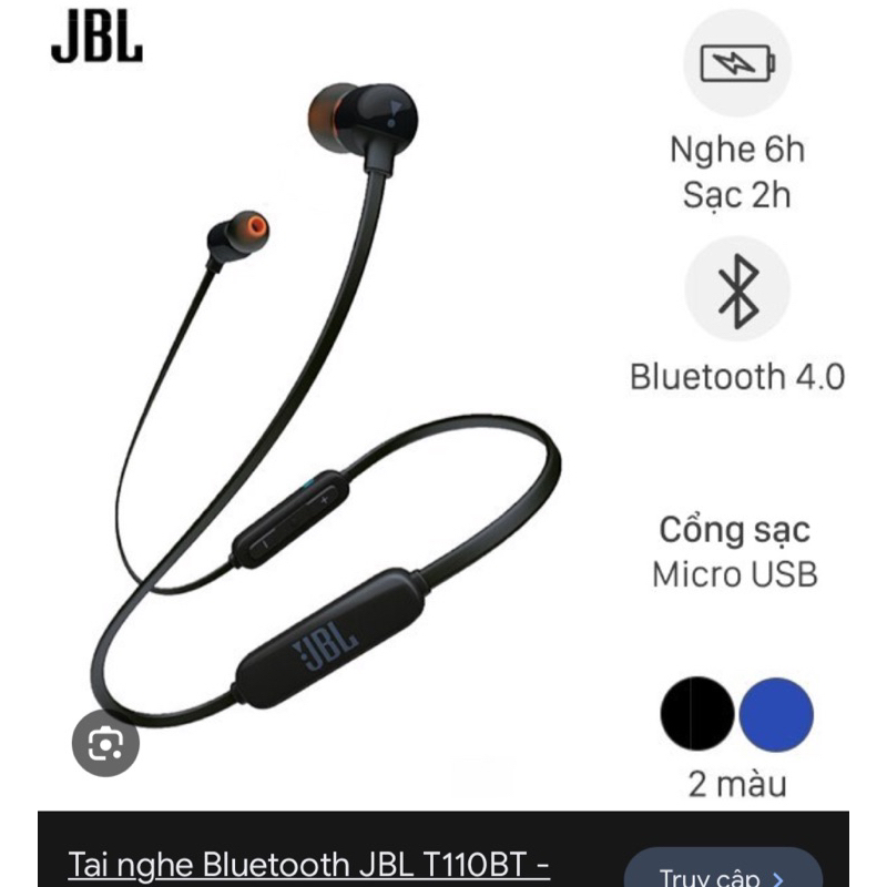 Xác tai nghe bluetooth JBL T110BT  tai nghe hư - lỗi