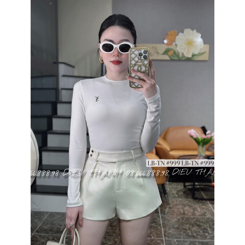 Quần sooc vải khuy lệch hàng QC L1