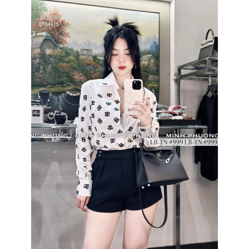 Quần sooc vải khuy lệch hàng QC L1