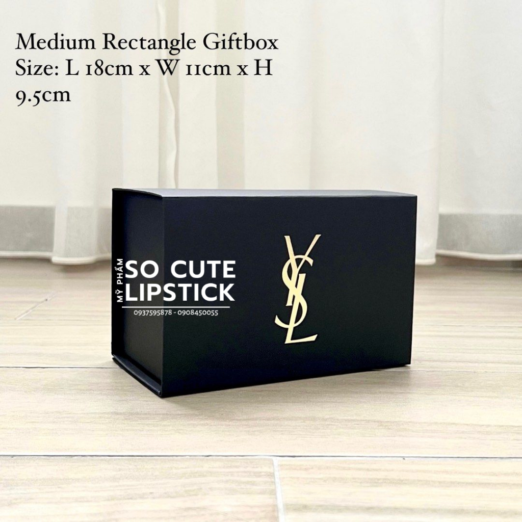 Hộp Quà Tặng Y S L Đen 18x11x9.5cm