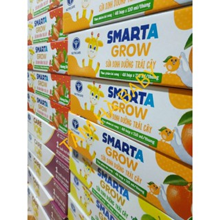 Thùng sữa dinh dưỡng trái cây SMARTA GROW cam, dâu, nhiệt đới, nho ( 48 hộp x 110ml) ( bách hóa trẻ em )