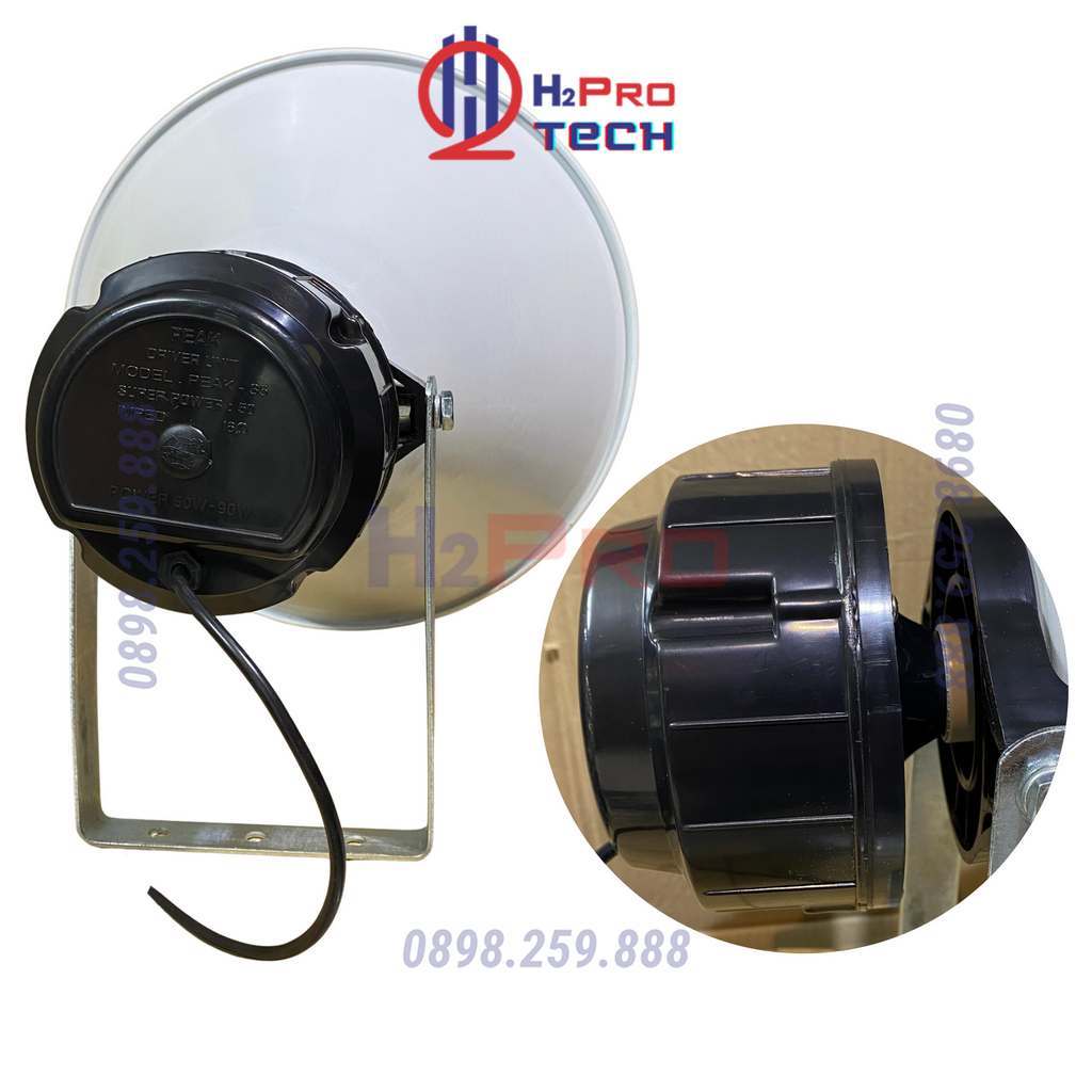 Loa Phóng Thanh 90W Peak Vành Nhôm 46Cm Vang Xa 2Km, Chống Nước , Loa Nén Cao Cấp Công Suất Lớn-H2Pro Tech
