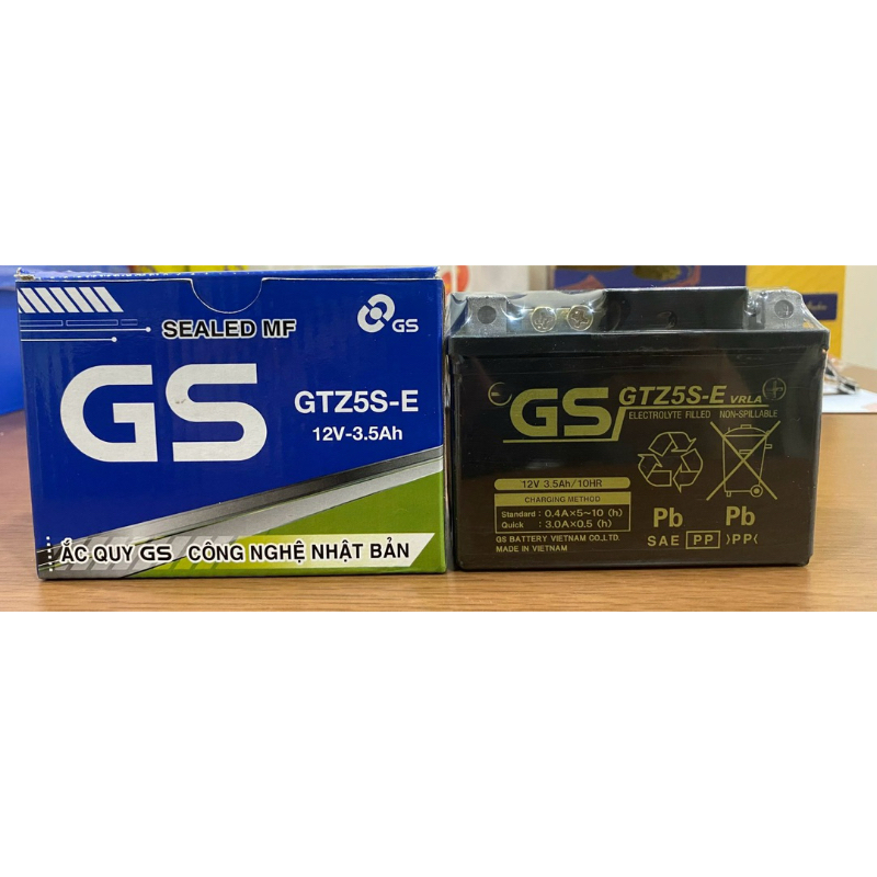 Bình Ắc Quy Khô GS GTZ5S-E dùng cho xe Honda, Yamaha, Suzuki,..