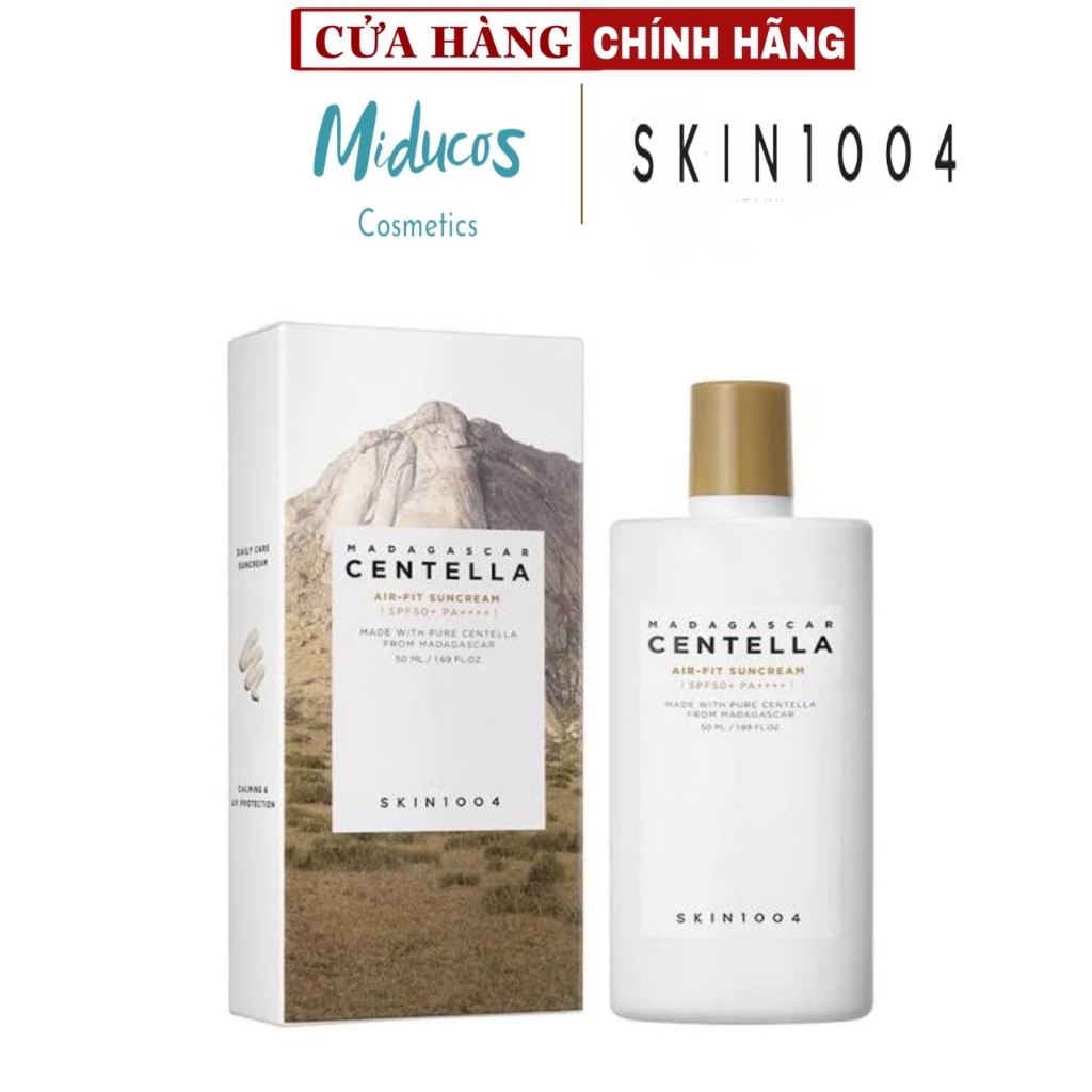 Kem chống nắng Skin 1004 Rau Má Madagascar Centella Air-fit Suncream SPF50+ PA++++ 50ml (2021) - Kem chống nắng centella