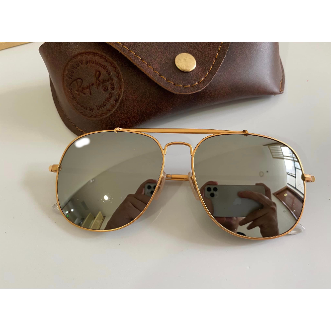 Kính Mát Rayban Tráng Gương Bạc Chống UV Cực Ngầu Chất Unisex Thời Trang