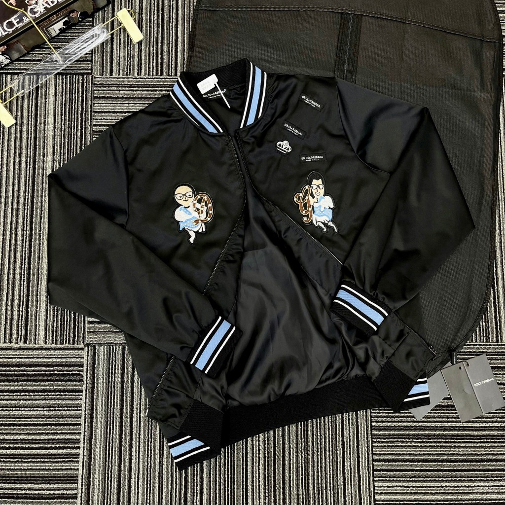 Áo Khoác Bomber Họa Tiết Thêu Sắc Nét Bản Siêu Cấp