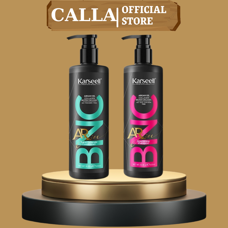 Dầu gội xả KARSEELL ARGAN BNC 500ML * 2 phục hồi giữ màu chống lão hóa da đầu cân bằng độ ẩm siêu mượt
