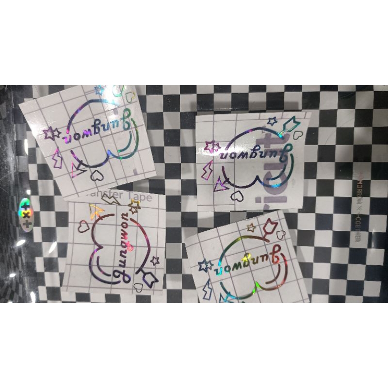 Sticker dán enhypen engene bong lightstick holograme bao viền enhypen
