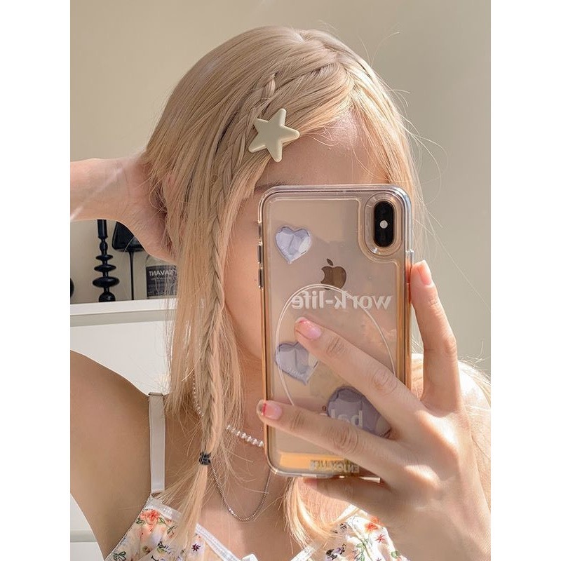 Kẹp Tóc Mái 2 Hình Ngôi Sao Và Trái Tim Cute Xinh Xắn Phong Cách Hàn Quốc Dành Cho Nữ