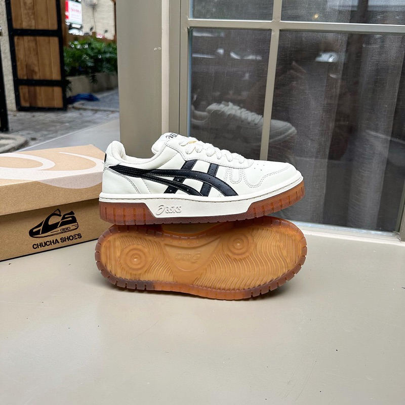 Giày Thể Thao Sneaker Asics Court MZ Cream Black Gum Authentic