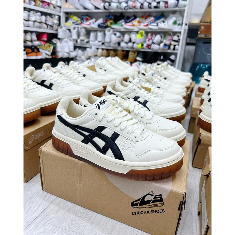 Giày Thể Thao Sneaker Asics Court MZ Cream Black Gum Authentic