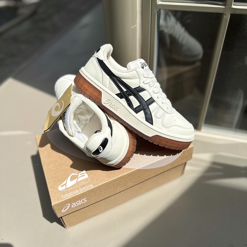 Giày Thể Thao Sneaker Asics Court MZ Cream Black Gum Authentic