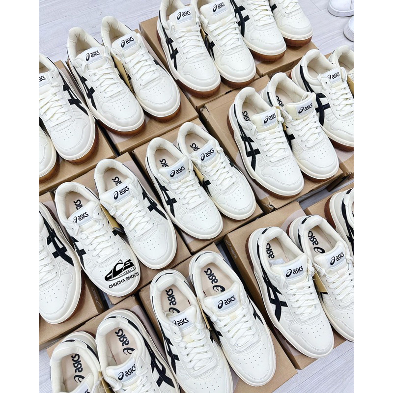 Giày Thể Thao Sneaker Asics Court MZ Cream Black Gum Authentic