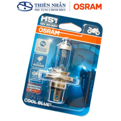 Bóng đèn HALOGEN OSRAM HS1 Wave RS, Future 125, Vision, Air Blade 125 tăng sáng vàng Xenon 120% 64185CB-01B 35W