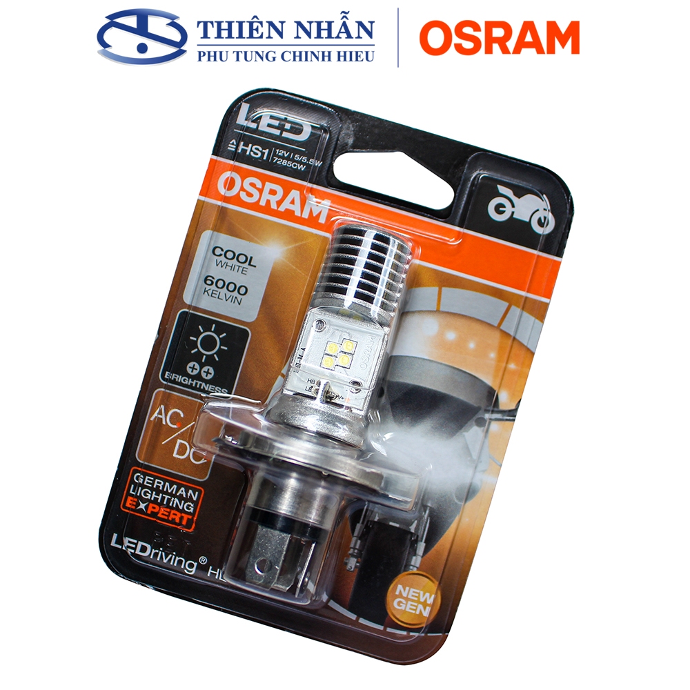 Bóng đèn LED OSRAM HS1 xe Air Blade, Wave RS, Future Neo, Exciter 135/150, Winner 150, Lead 125 tăng sáng trắng (7285CW)