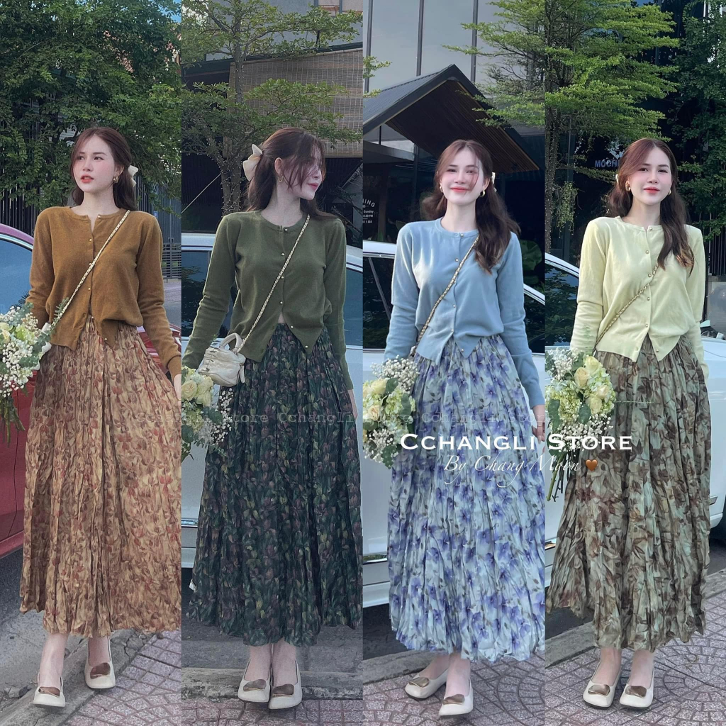 Áo len khuy trơn basic mềm dài tay nhiều màu