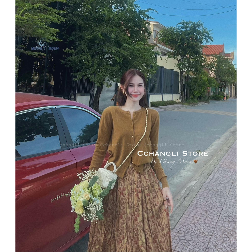 Áo len khuy trơn basic mềm dài tay nhiều màu
