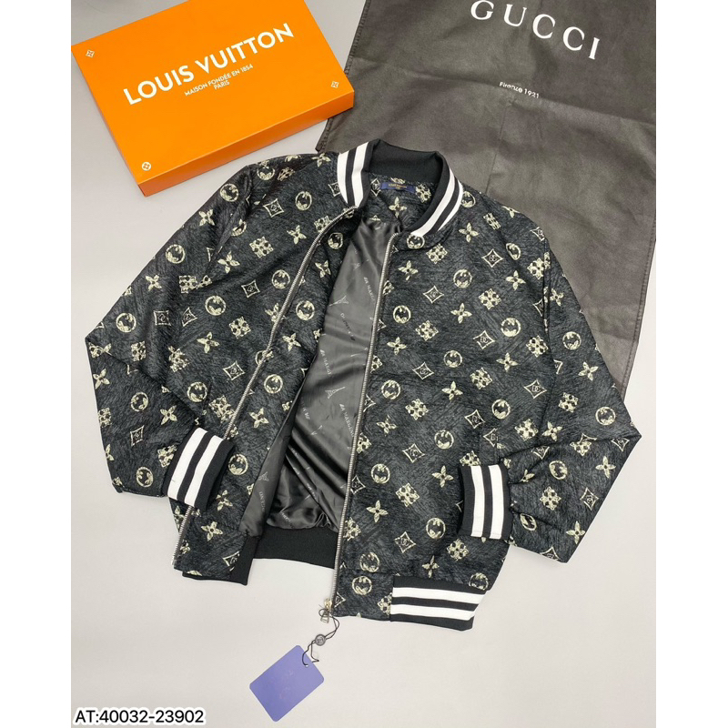 Áo khoác bomber nam L.V bản đẹp vải dệt đường may tỉ mỉ hoạ tiết sắc nét