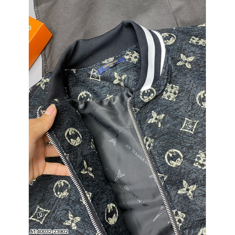 Áo khoác bomber nam L.V bản đẹp vải dệt đường may tỉ mỉ hoạ tiết sắc nét