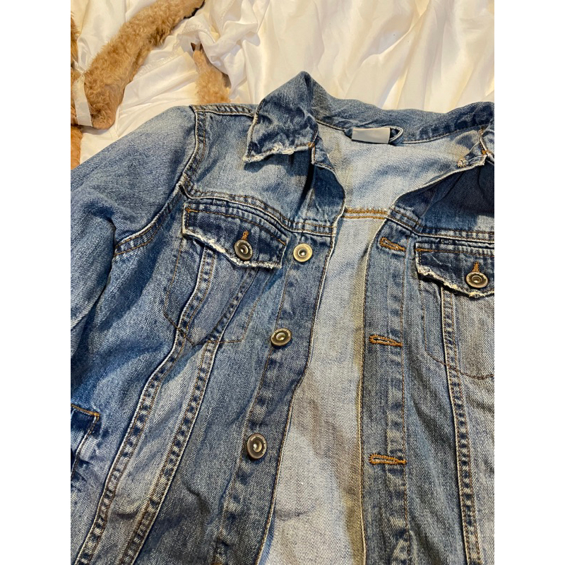 Áo khoác jeans zara dáng crop vintage ngầu lòi