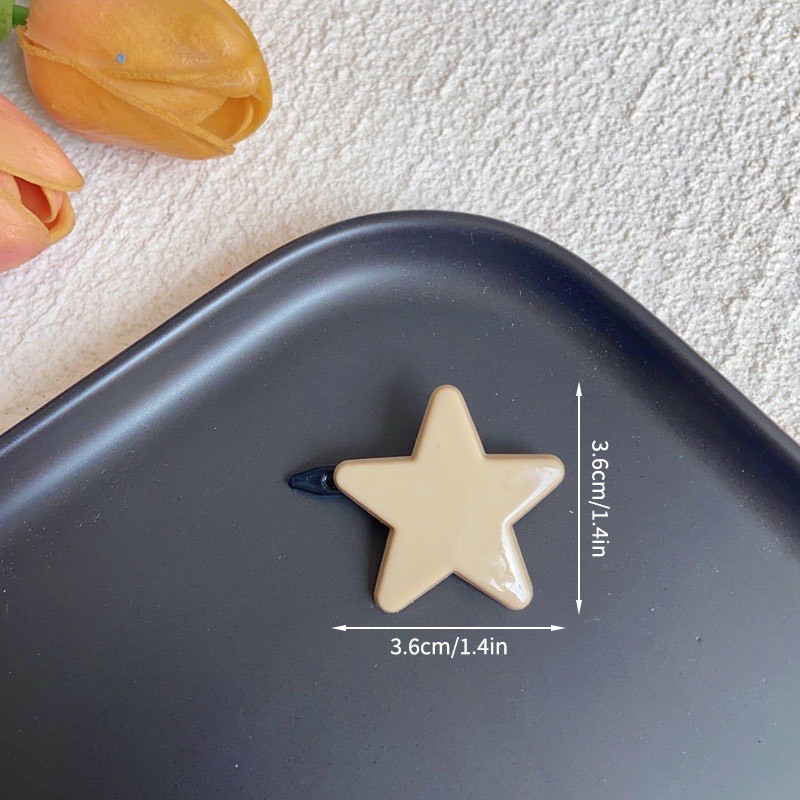 Kẹp Tóc Mái 2 Hình Ngôi Sao Và Trái Tim Cute Xinh Xắn Phong Cách Hàn Quốc Dành Cho Nữ