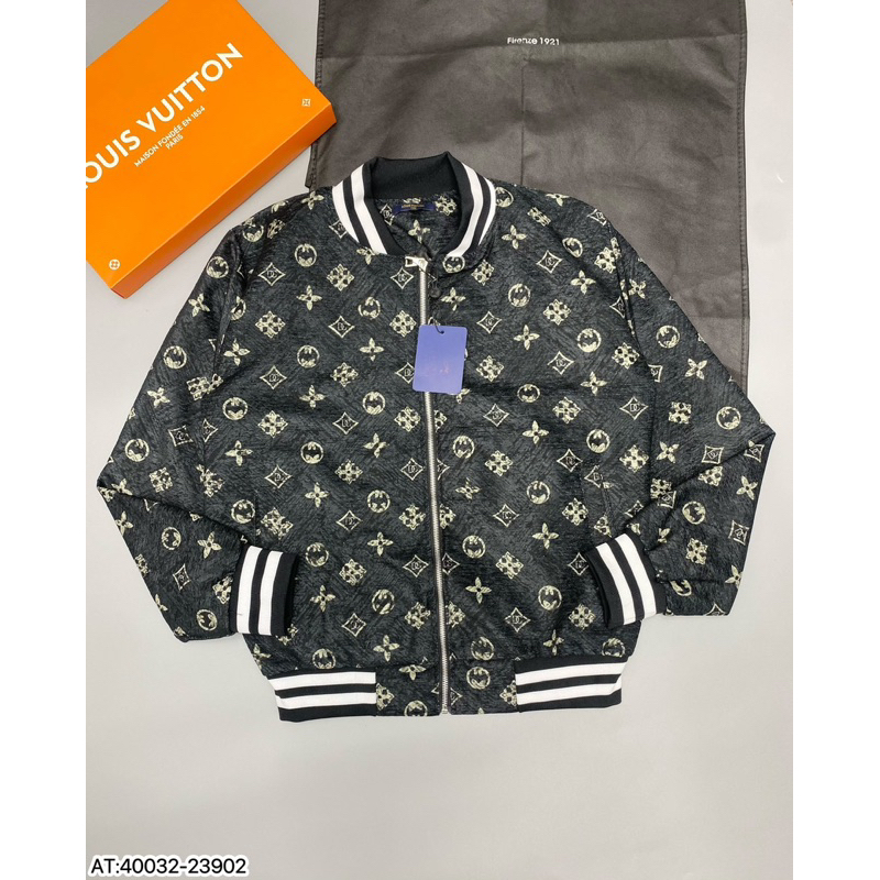 Áo khoác bomber nam L.V bản đẹp vải dệt đường may tỉ mỉ hoạ tiết sắc nét