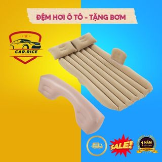 [ Tặng Bơm Điện ] Đệm Hơi Ô Tô  7 Sóng Cao Cấp - Đệm Nằm Trên Ô Tô Loại Dày Cao Cấp -TặngTúi Đựng ,Miếng Vá Dự Phòng Kèm