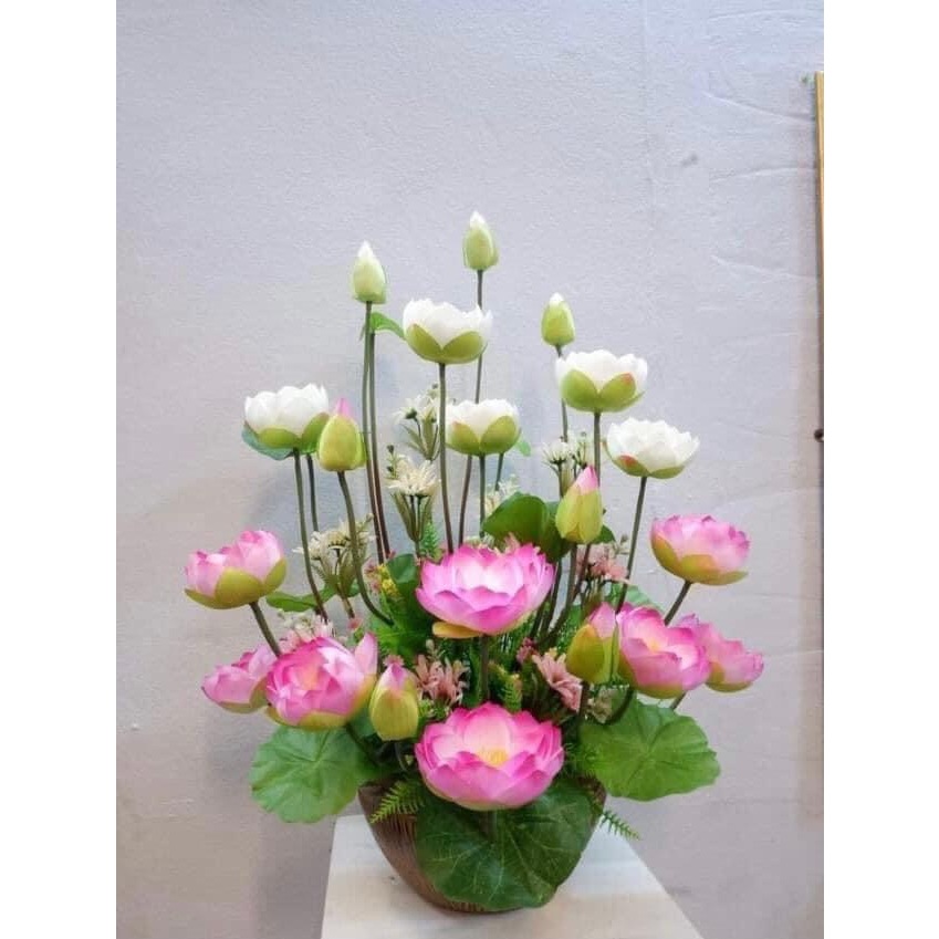 Hoa Sen Giả- Trang Trí Bục Đại Hội, Cắm Lọ Để Bàn- Trưng Ban Thờ Gia Tiên