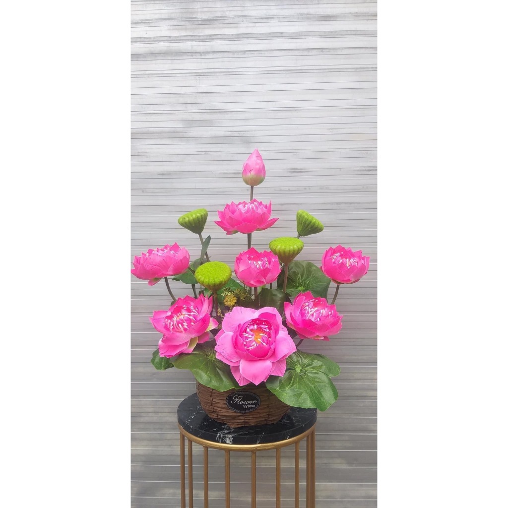 Hoa Sen Giả- Trang Trí Bục Đại Hội, Cắm Lọ Để Bàn- Trưng Ban Thờ Gia Tiên