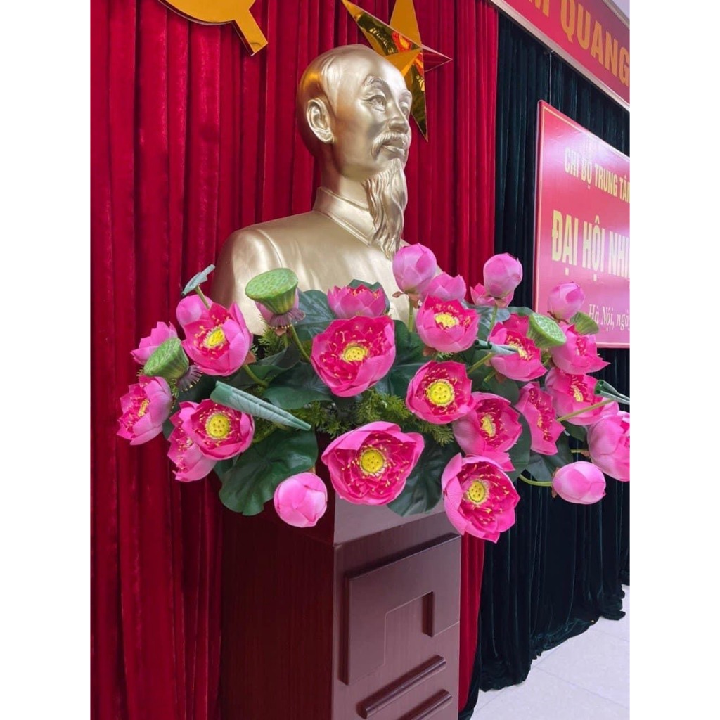 Hoa Sen Giả- Trang Trí Bục Đại Hội, Cắm Lọ Để Bàn- Trưng Ban Thờ Gia Tiên