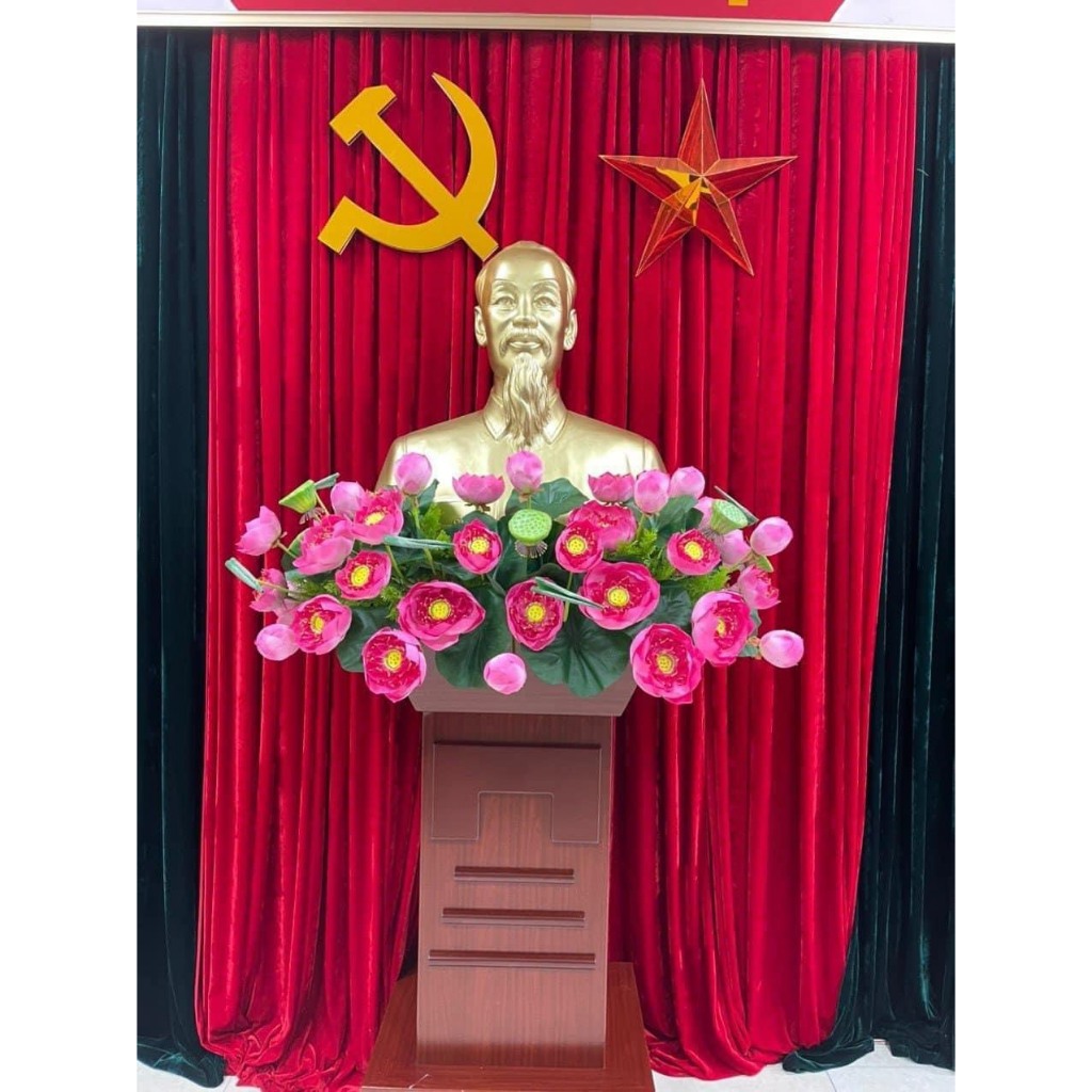 Hoa Sen Giả- Trang Trí Bục Đại Hội, Cắm Lọ Để Bàn- Trưng Ban Thờ Gia Tiên