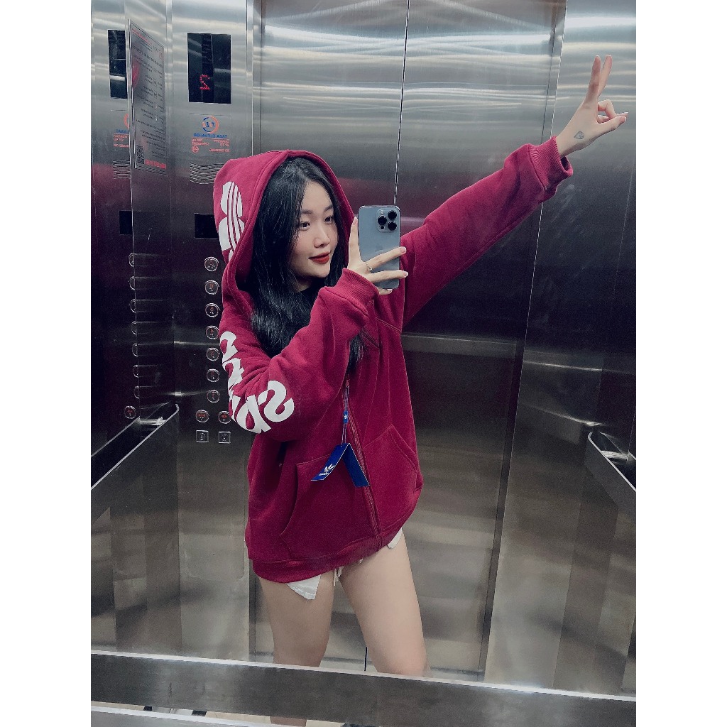Áo Hoodie Zip Adidas Chất Nỉ Bông Dày Dặn Cao Cấp