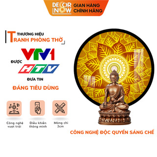 Đèn Hào Quang Phật In Tranh Trúc Chỉ DECORNOW 20,30,40 cm, Trang Trí Ban Thờ, Hào Quang Trúc Chỉ MANDALA DCN-TC20
