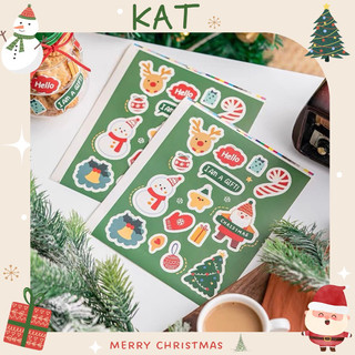 Tem dán sticker nhãn dán in hình dễ thương trang trí niêm phong bao bì hộp đựng bánh kẹo phong cách giáng sinh