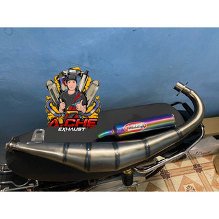Pô tăng su sports bụng sọc + lon ahm inox xi mạ tititan