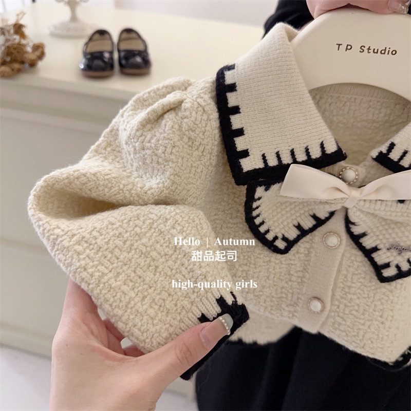 Set váy len Quảng Châu cao cấp cho bé gái mẫu mới nhất 2023