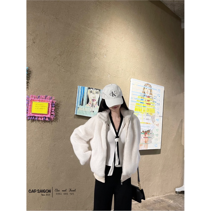 Nón lưỡi trai kaki CAPSAIGON thêu C.K phong cách mới 2023 cho nam nữ