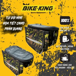 Túi Treo Sườn Đôi Mini Chống Nước Cho Xe Đạp Thể Thao, Họa Tiết Camo Tích Hợp Phản Quang TTR-03